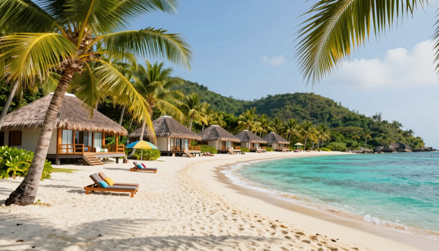 Resort di lusso su spiaggia tropicale per vacanze esclusive Vacantour.