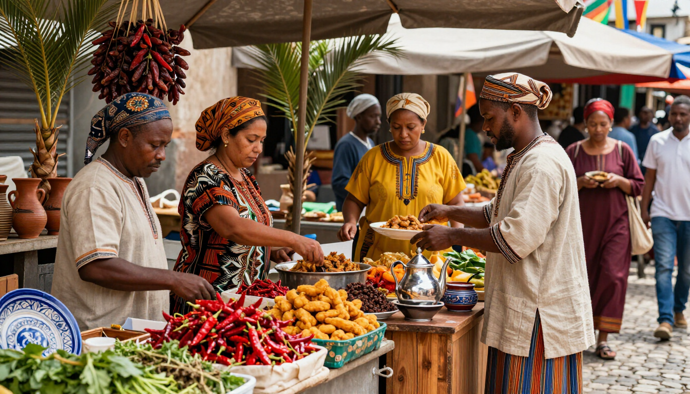 Esperienza culturale autentica con mercati locali e cucina tradizionale.