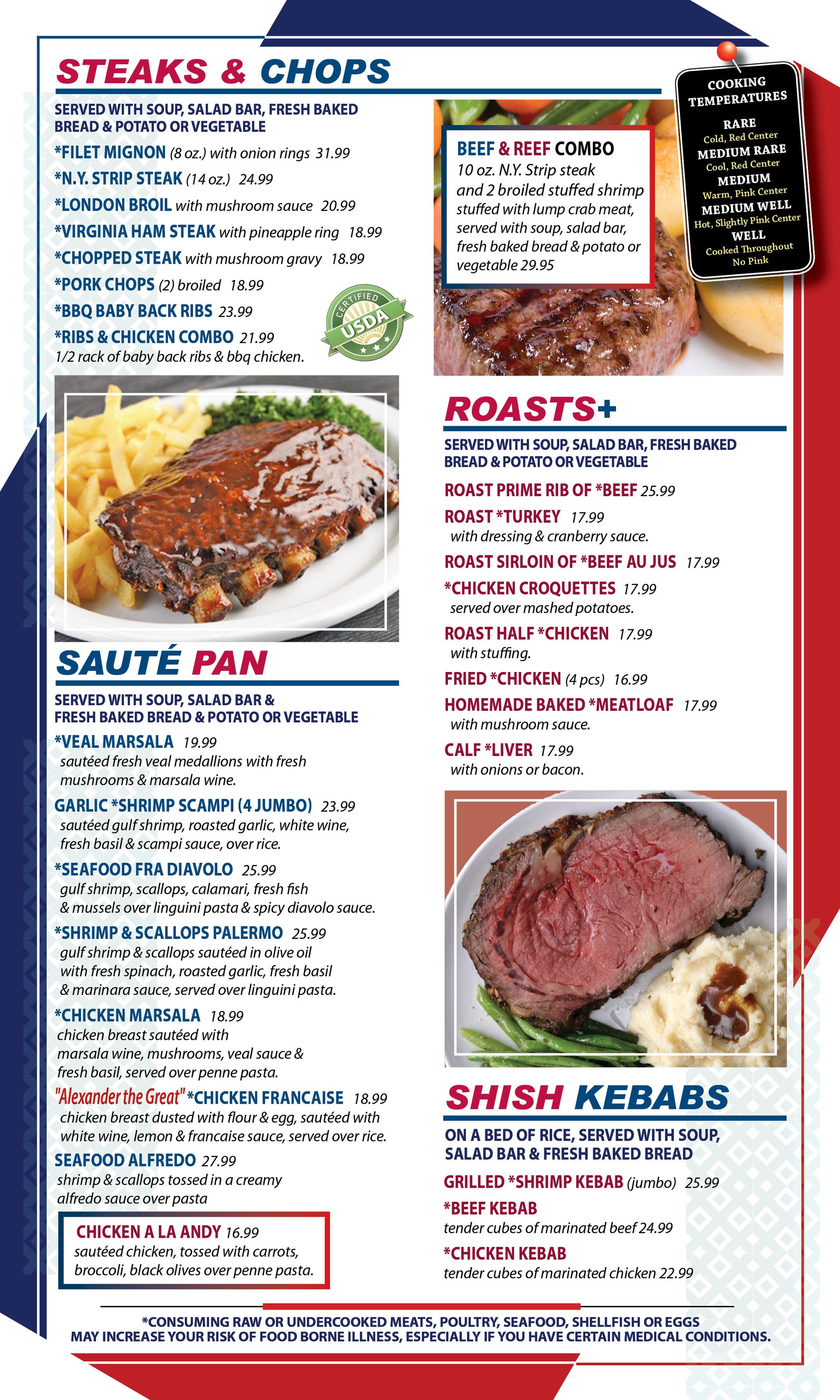 Andy's Diner & Pub Menu