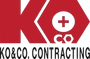 KO&CO Contracting logo with red geometric icon and black text
