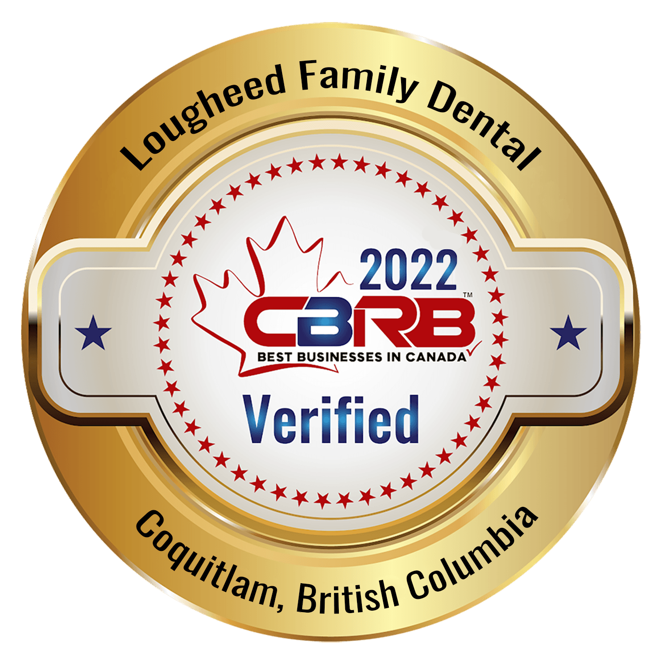 2022 CBRB verified logo - Lougheed Family Dental