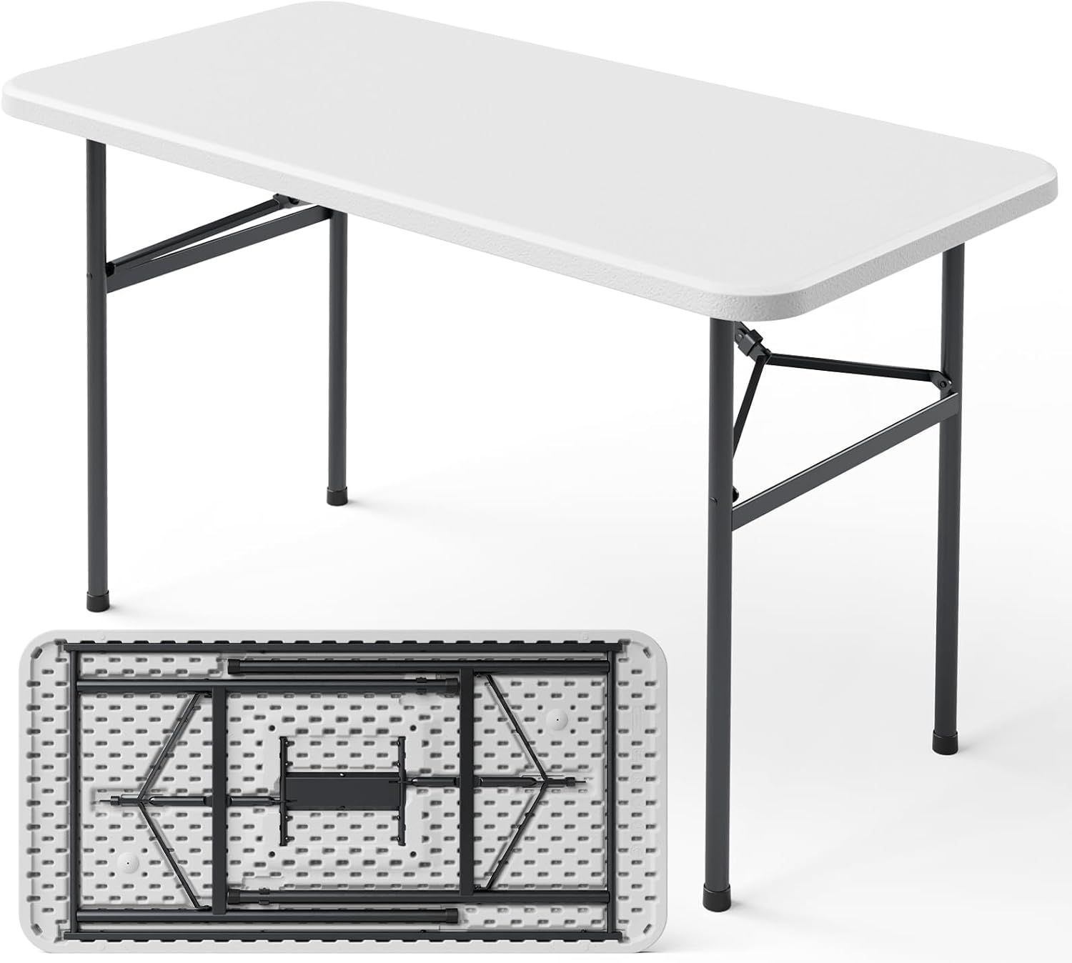 4FT Solid Folding Table