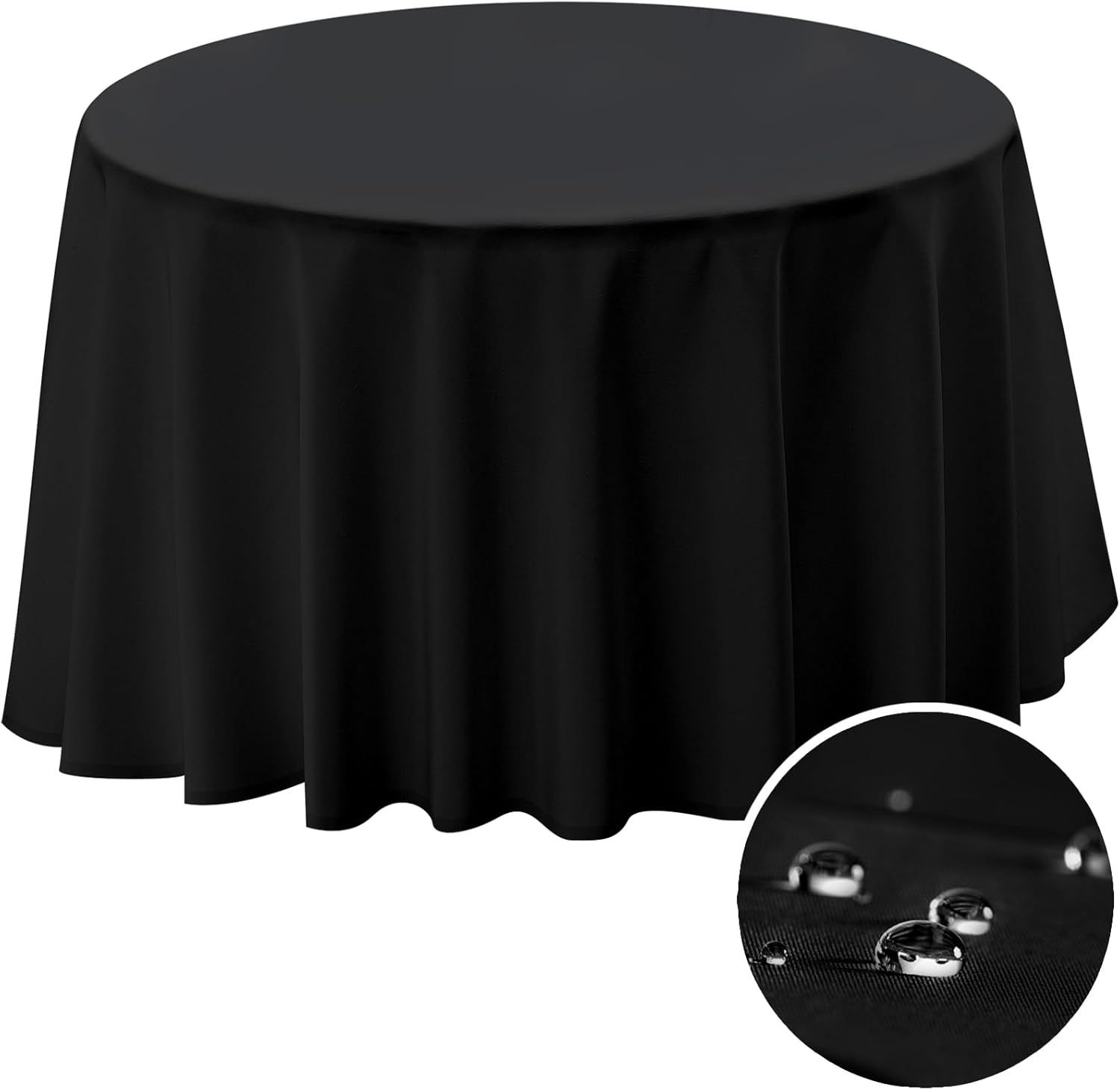 5Ft Round Table linen Black