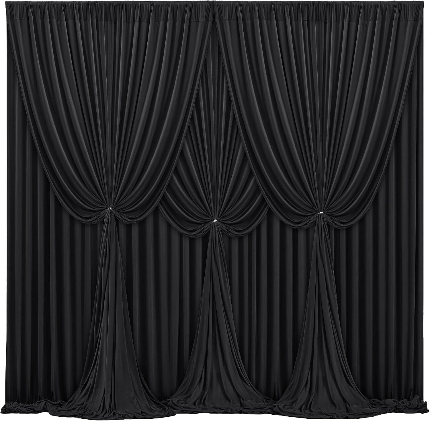 Black Backdrop 4x10ft (20ft total)