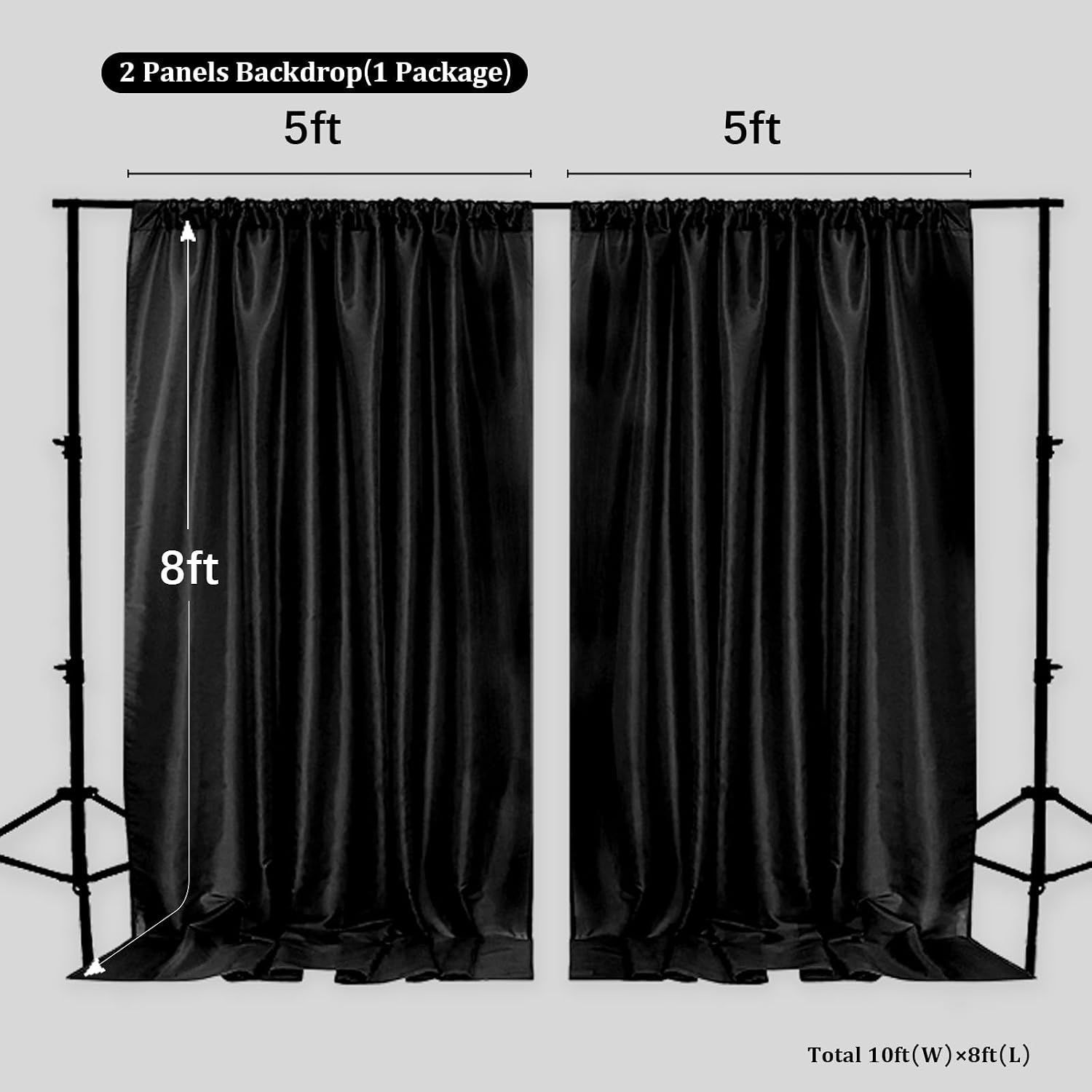 Black Backdrop Panels 5ftx8ft