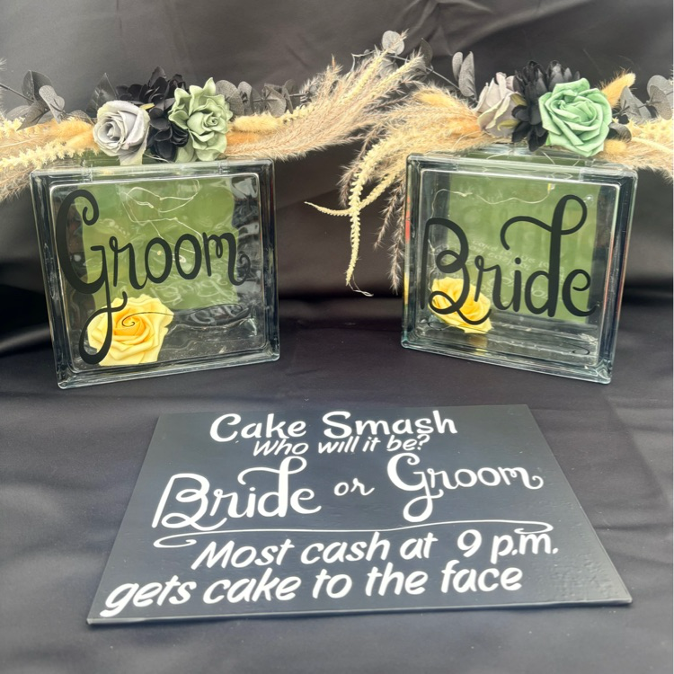 Cake Smash Cash Jars with Sign