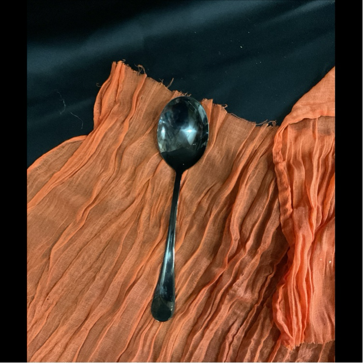 Dark Metal Solid Serving Spoon