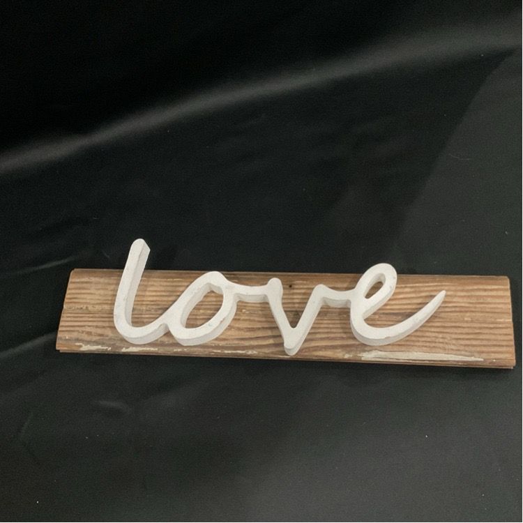 Love Wooden Backed Sign