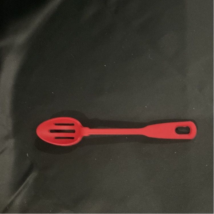 Red Silicone Slotted Spoon