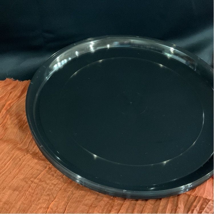 Black Round Serving Platter 20