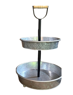 Galvanized 2 Tier Stand