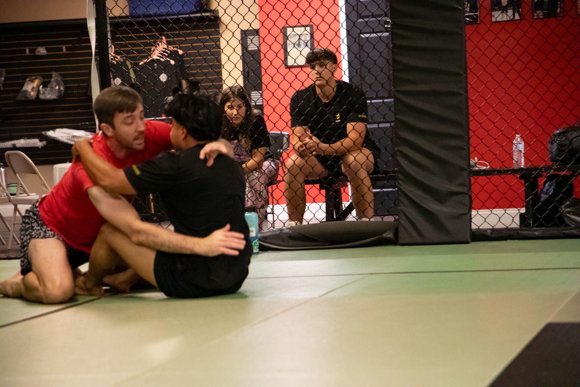Adults drilling Brazilian jiu-jitsu techniques at Mason Dixon Jiu-Jitsu in East Chambersburg, PA.