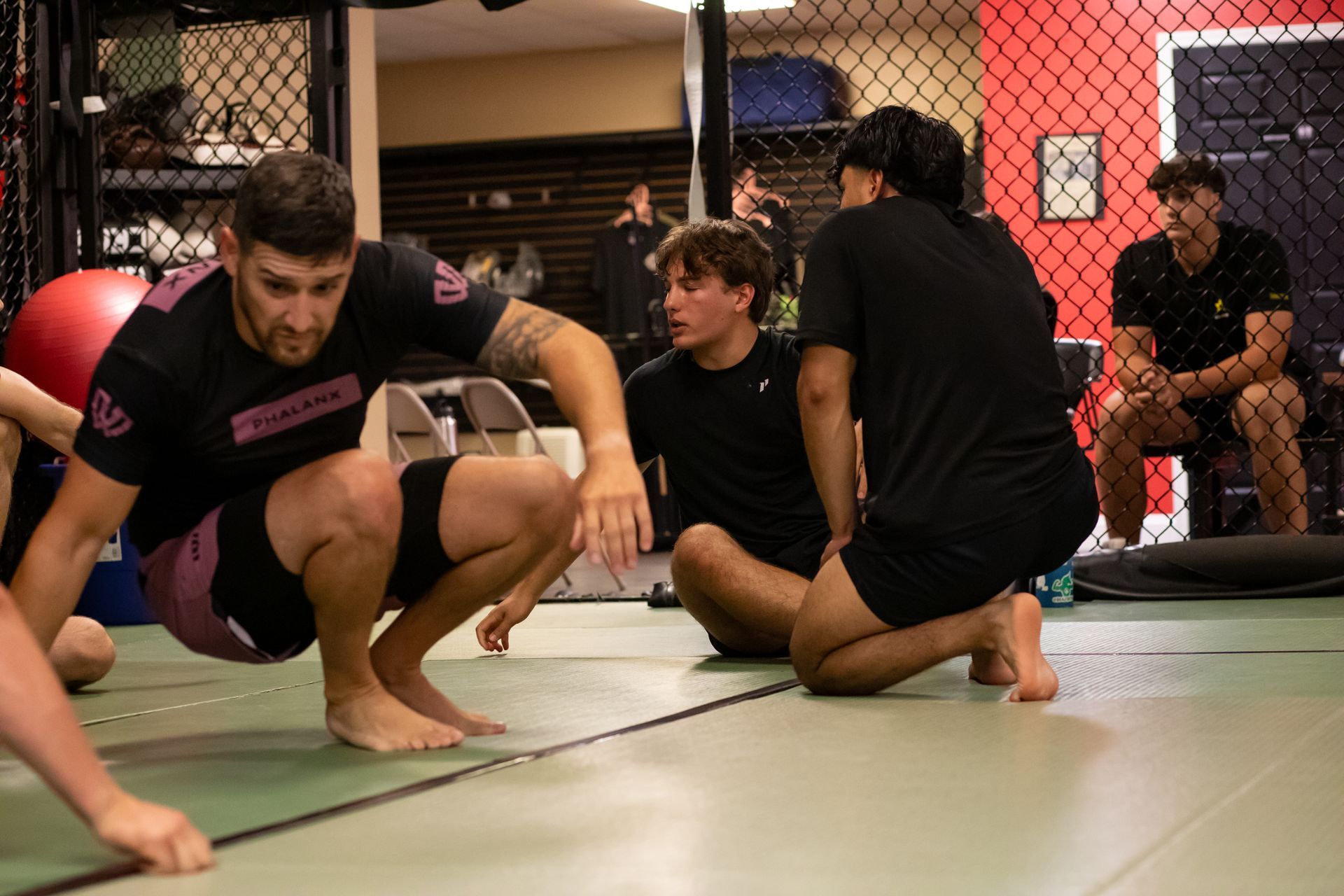 Adults drilling Jiu-Jitsu techniques at Mason Dixon Jiu-Jitsu in East Chambersburg, PA to build discipline and confidence