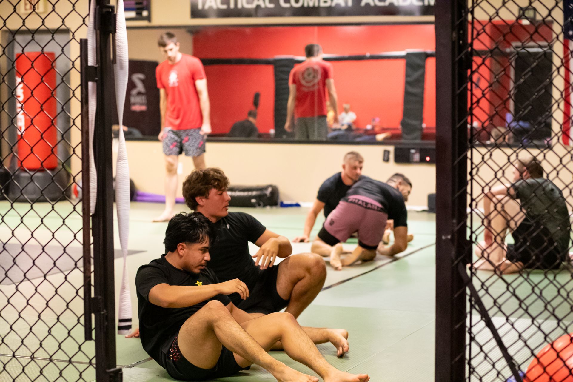 Adults practicing No Gi grappling at Mason Dixon Jiu-Jitsu in East Chambersburg, PA.