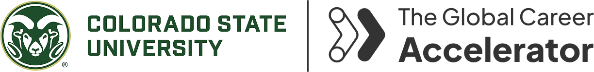 home Colorado State University and The Global Career Accelerator logos