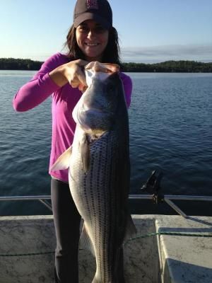 woman holding bass