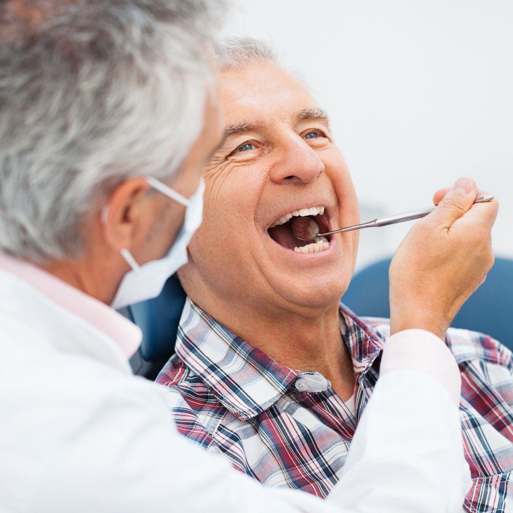Senior Guy With Healthy Gums — Sarasota, FL — Sterling Dental Senior Guy With Healthy Gums — Sarasota, FL — Sterling Dental