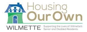 A logo for housing our own wilmette supporting the lives of wilmette 's senior and disabled residents