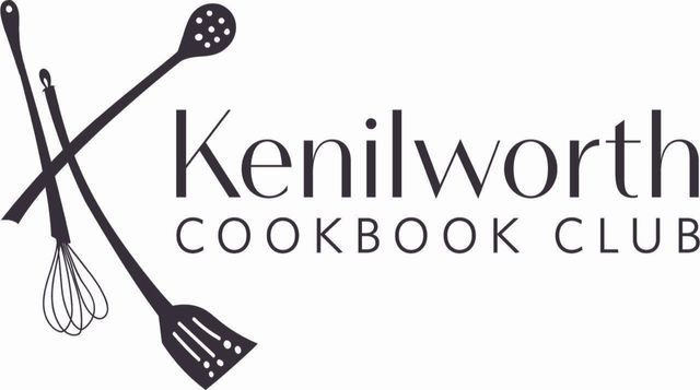 The logo for the kenilworth cookbook club shows a whisk , spatula , and spoon.