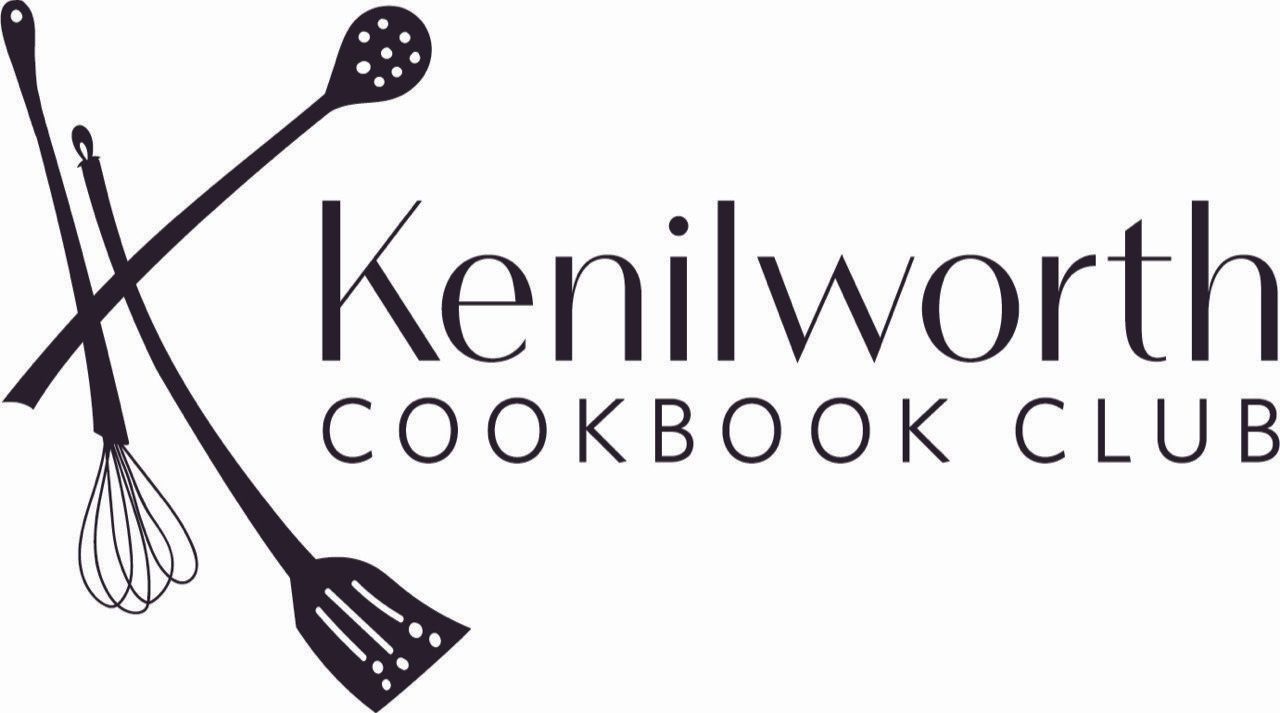 A black and white logo for a cookbook club.