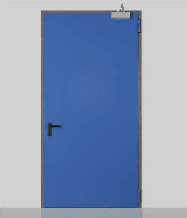 porta tagliafuoco blu