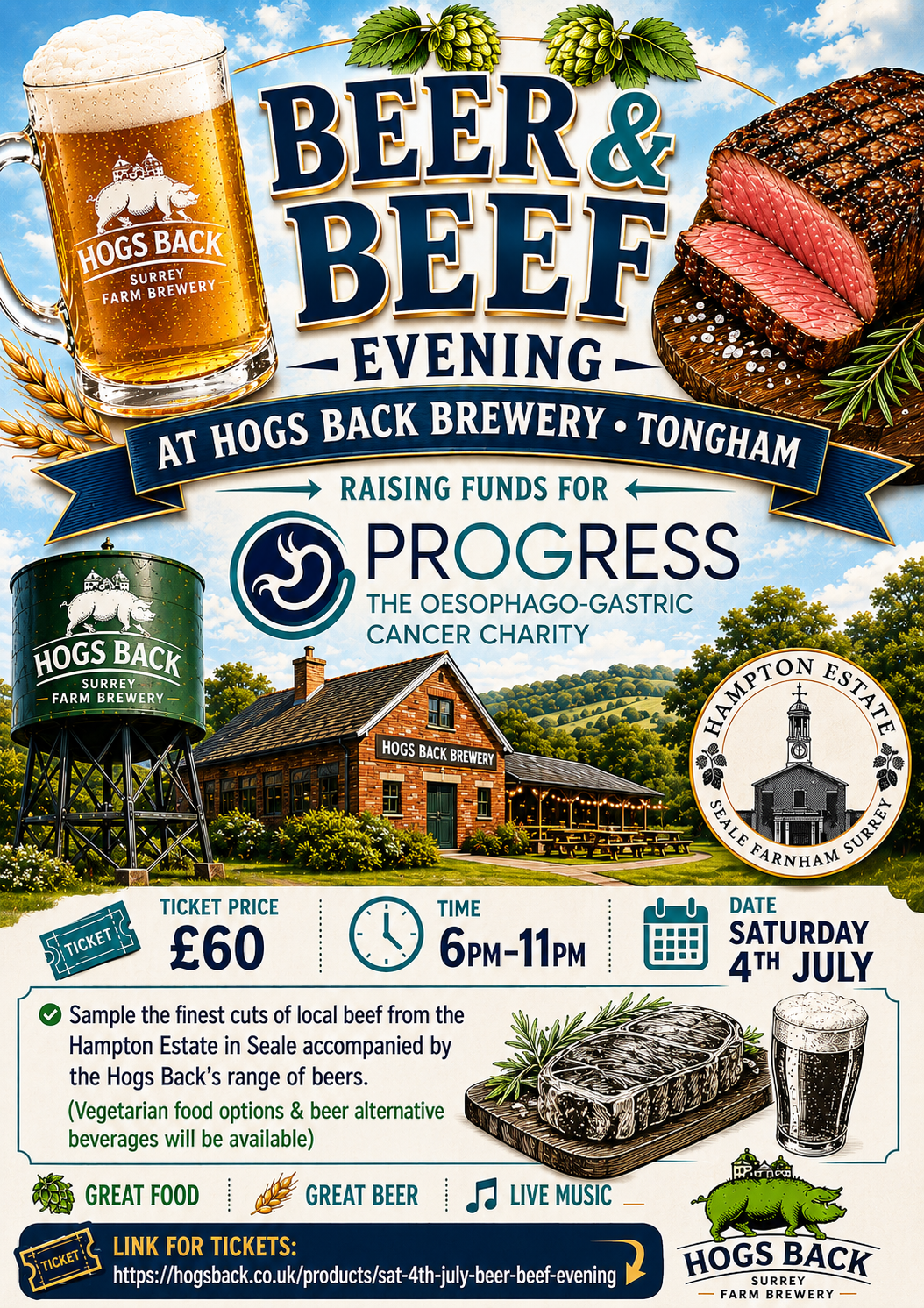 Beer and Beef at Hogs Back Brewery