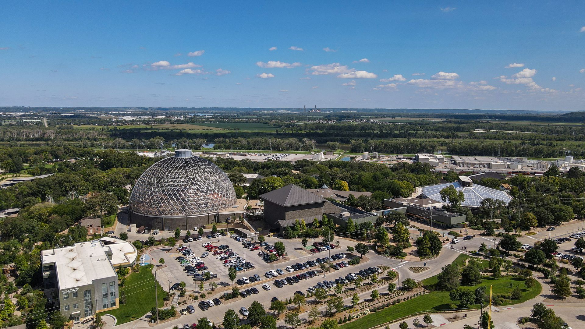 drone view of city