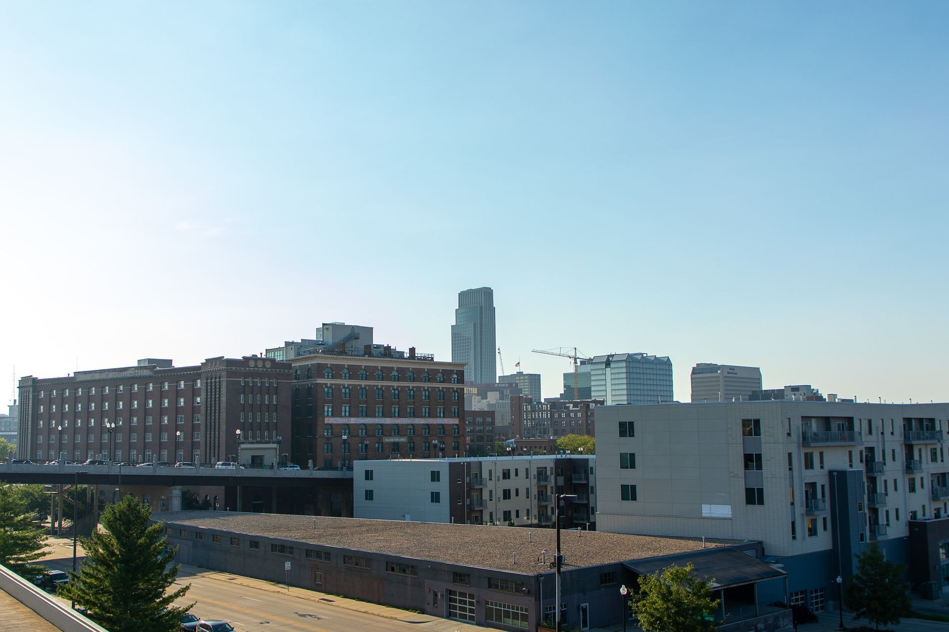rooftop view of omaha city area