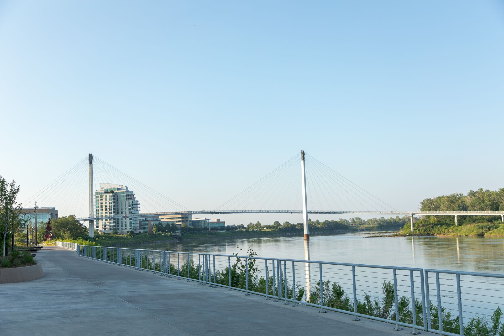 river and walkway