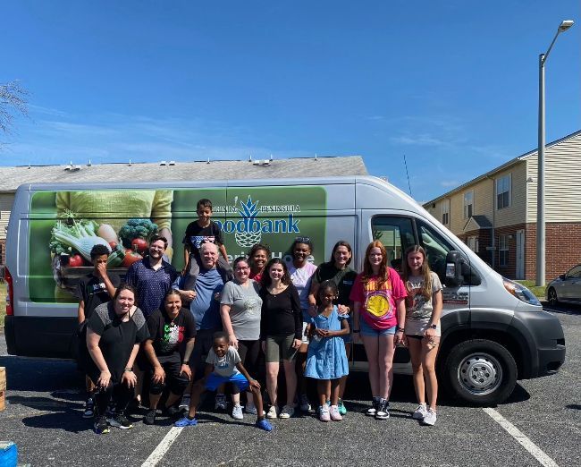 volunteer work for The Peninsula Food Bank