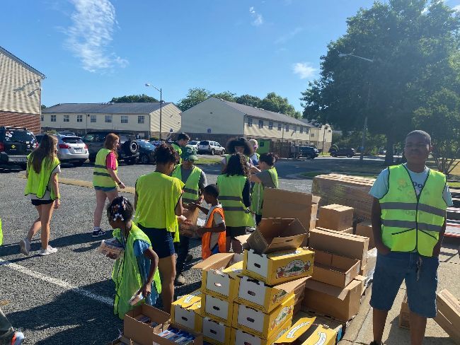 volunteer work for The Peninsula Food Bank