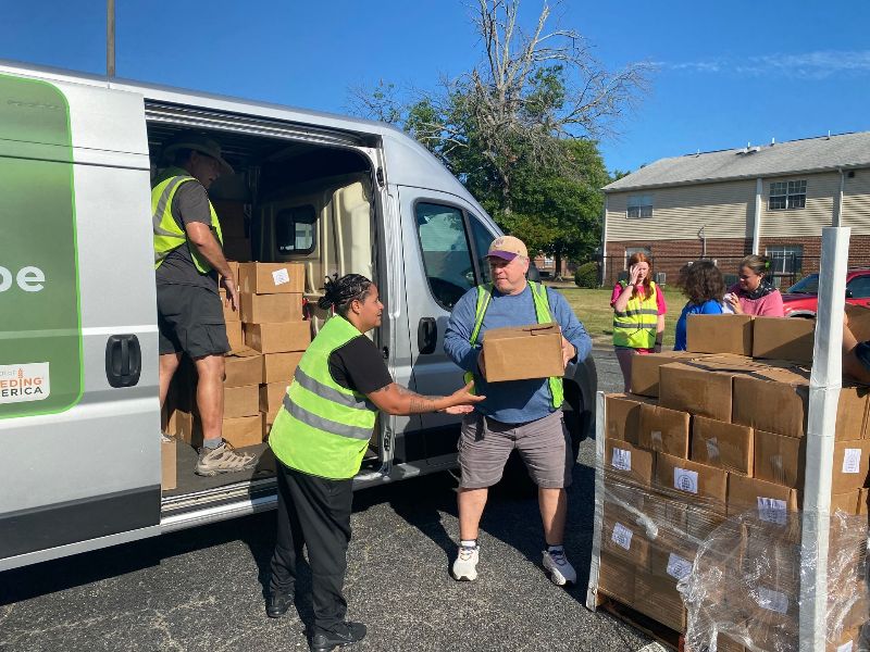 volunteer work for The Peninsula Food Bank