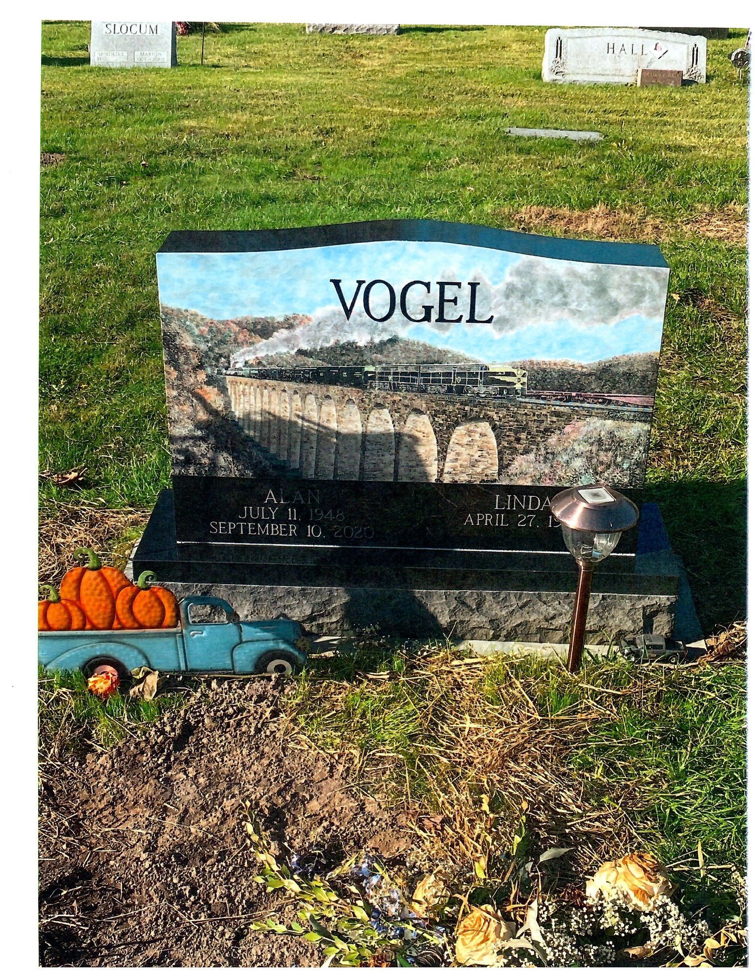 Gravestone with the name