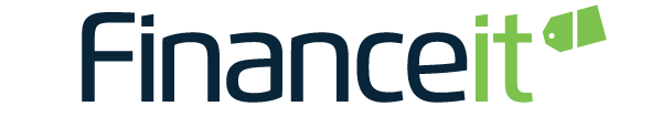 Un logo bleu et vert pour financer sur fond blanc