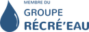 Un logo pour groupe récré eau avec une goutte d eau