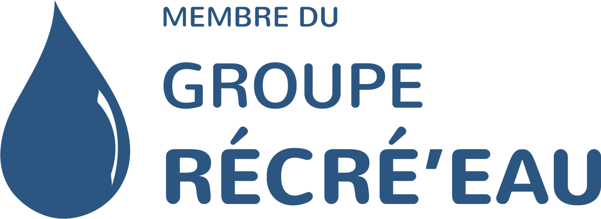 Un logo pour groupe récré eau avec une goutte d eau