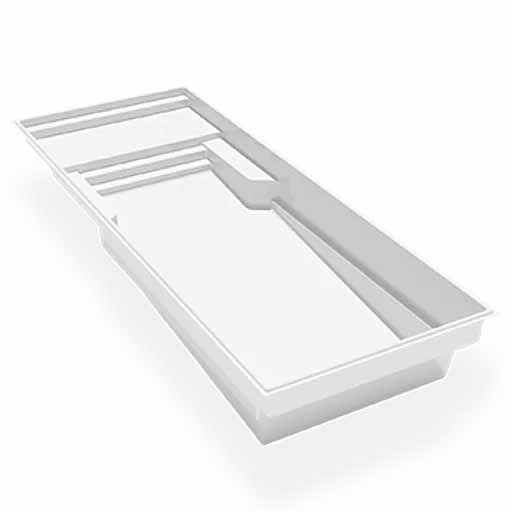 Illustration 3D blanche d'un smartphone avec un geste de balayage du doigt sur l'écran
