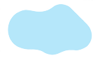 Un cercle bleu sur fond blanc qui ressemble à un nuage.