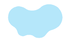 Un cercle bleu sur fond blanc qui ressemble à un nuage.