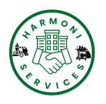 Green logo with a house icon above the word