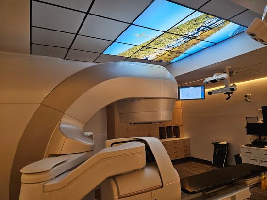 Clinical imaging room featuring specialist skylight installation and compliant electrical infrastructure for MRI and CT equipment