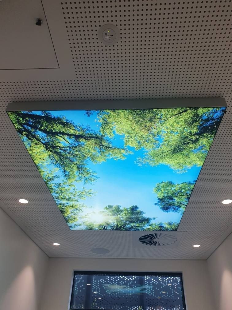 Ceiling electrical services and lighting installation for medical and commercial interiors
