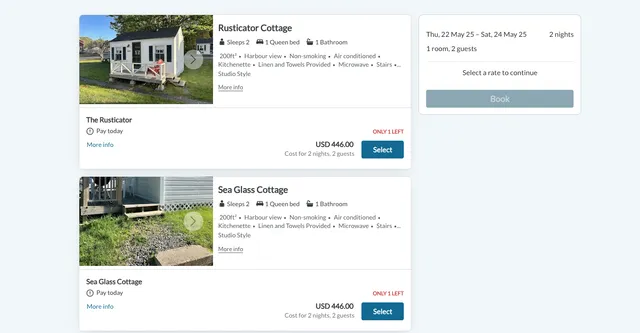 A screenshot of a website showing a bedroom for sale.