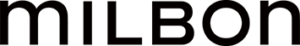 Milbon brand name in a black sans-serif font.