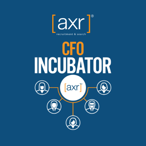 Blue graphic for AXR Recruitment,