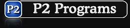 Blue and white logo with the text