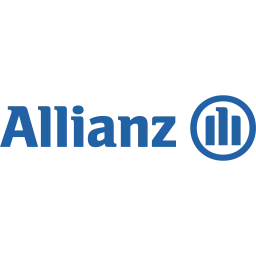 The allianz logo is blue and white on a white background.