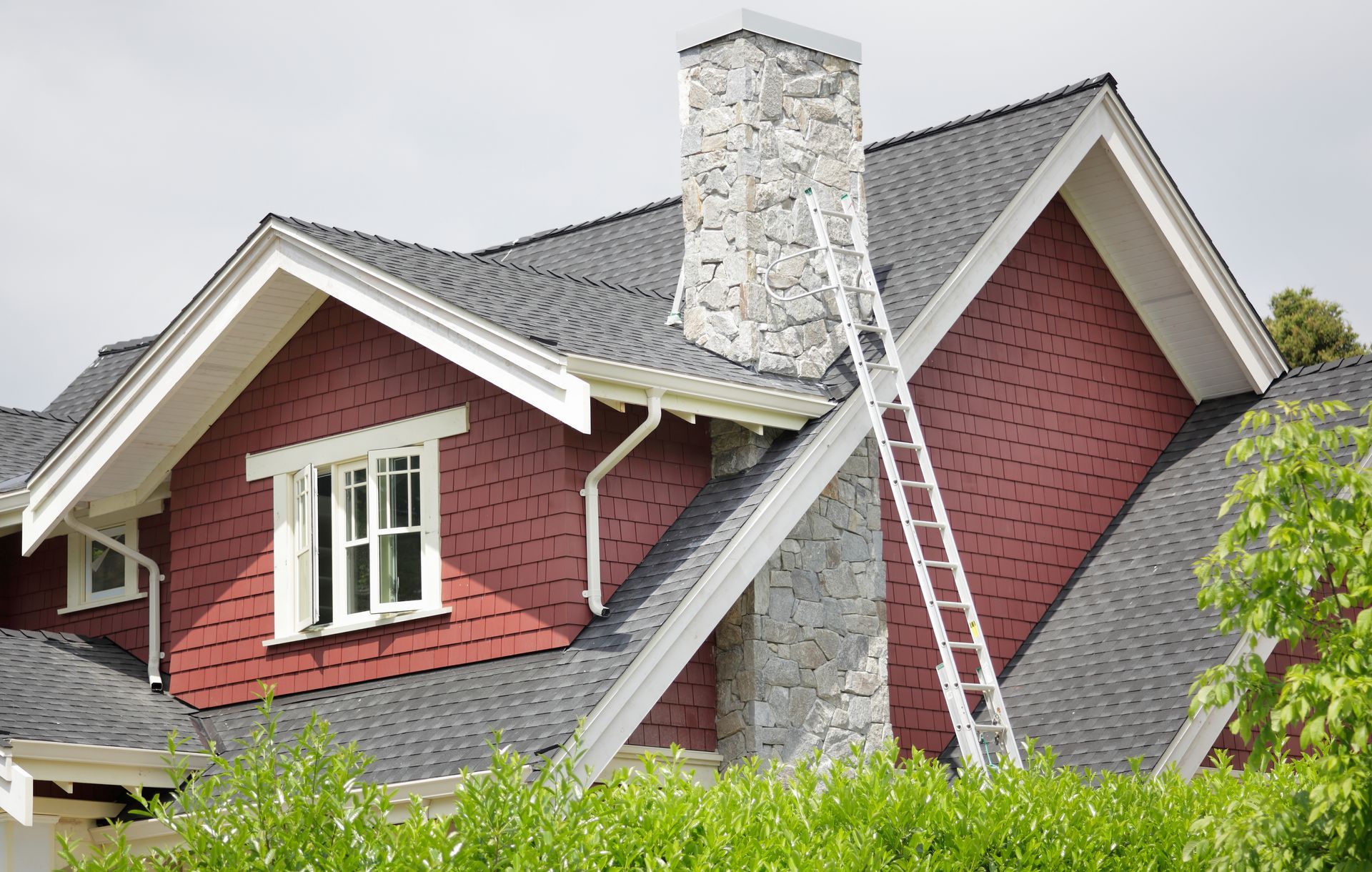 A house with a clean chimney.