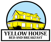 A logo for yellow house bed and breakfast