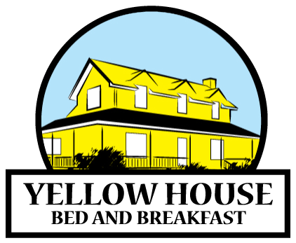 A logo for yellow house bed and breakfast